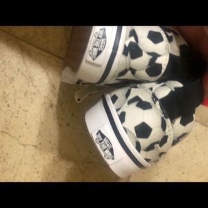 Toddler boys Vans with Velcro. Size 8